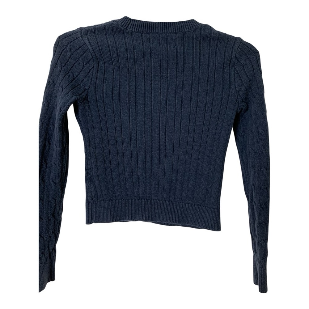 Hollister Dark Blue Cable Knit Sweater Sz S - Picture 3 of 6